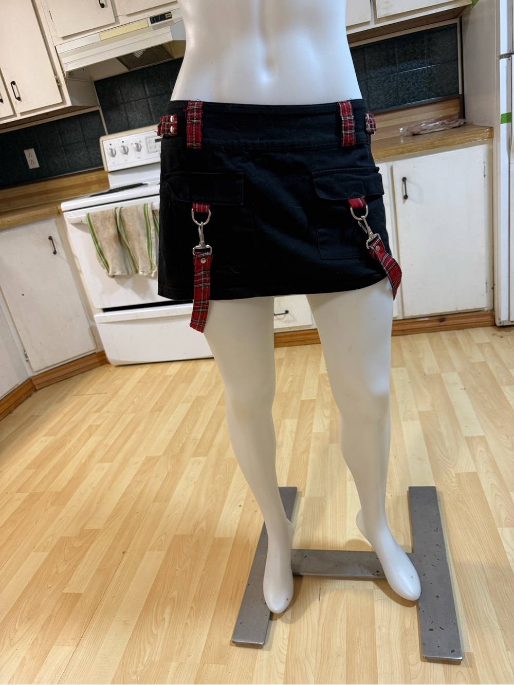 Lip Service Black & Plaid Skirt